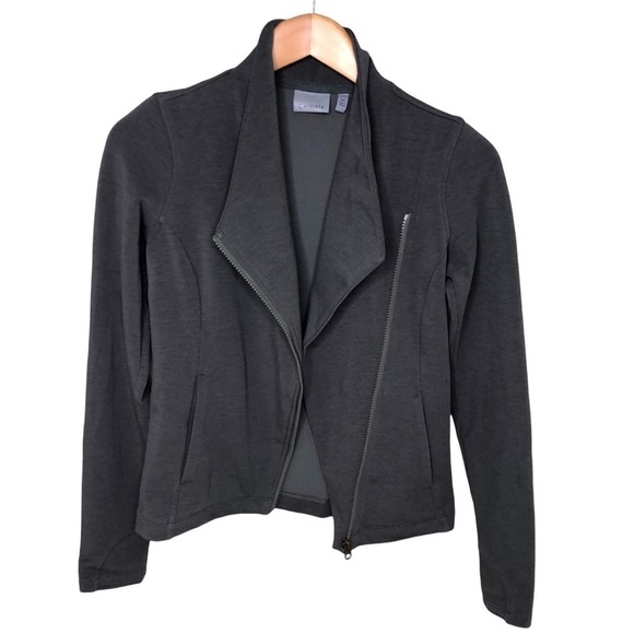 Athleta On The Move Moto Jacket Asymmetrical Zip Jasper Green Size XXS - Picture 3 of 10